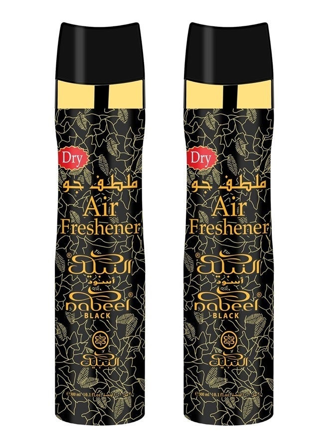 Nabeel 2 Pcs Nabeel Black Air Freshener 300ML Luxurious Long-Lasting Arabian Fragrance for Home, Car & Office - Image 1